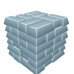 Silver Bars Stack Large